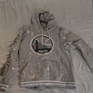 Gray Golden state Warriors Hoodie with Graphic Logo